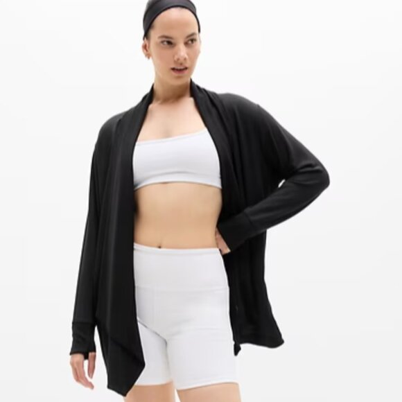 Athleta Pranayama Restore Wrap  in Black Size Small - Picture 1 of 6